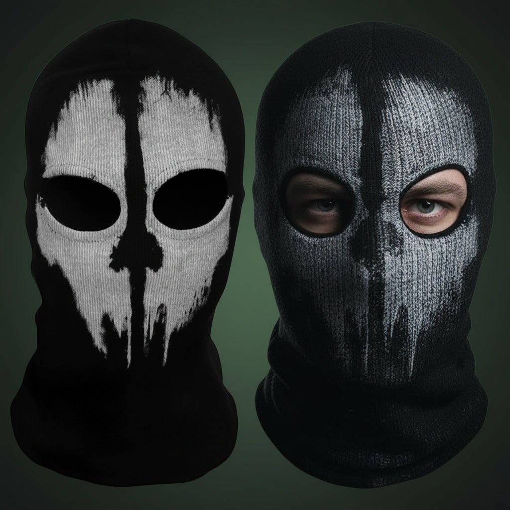 Thermabuild | Halloween Skull Balaclava Ski Mask with Full Face Coverage Knit Cold Weather Motorcycle