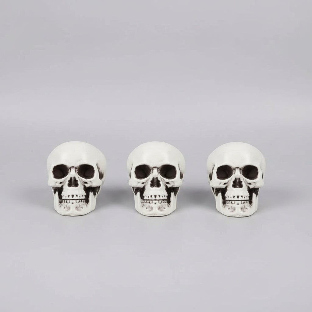 Thermabuild | Halloween Skull Props and Sugar Decorations Set of 10 Mini Plastic for Party