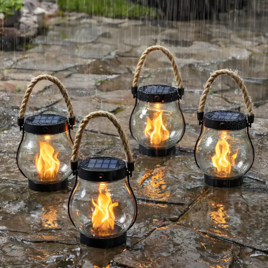 Thermabuild | Halloween Solar Outdoor Lantern with Flickering Flame Effect for Yard Decoration