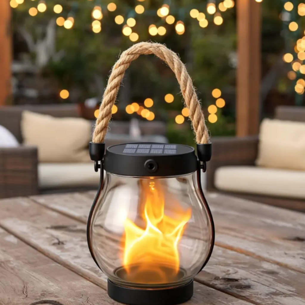 Thermabuild | Halloween Solar Outdoor Lantern with Flickering Flame Effect for Yard Decoration