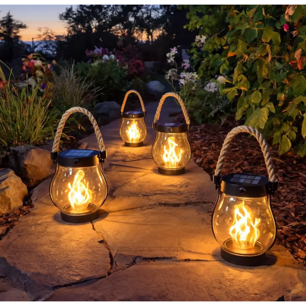 Thermabuild | Halloween Solar Outdoor Lantern with Flickering Flame Effect for Yard Decoration