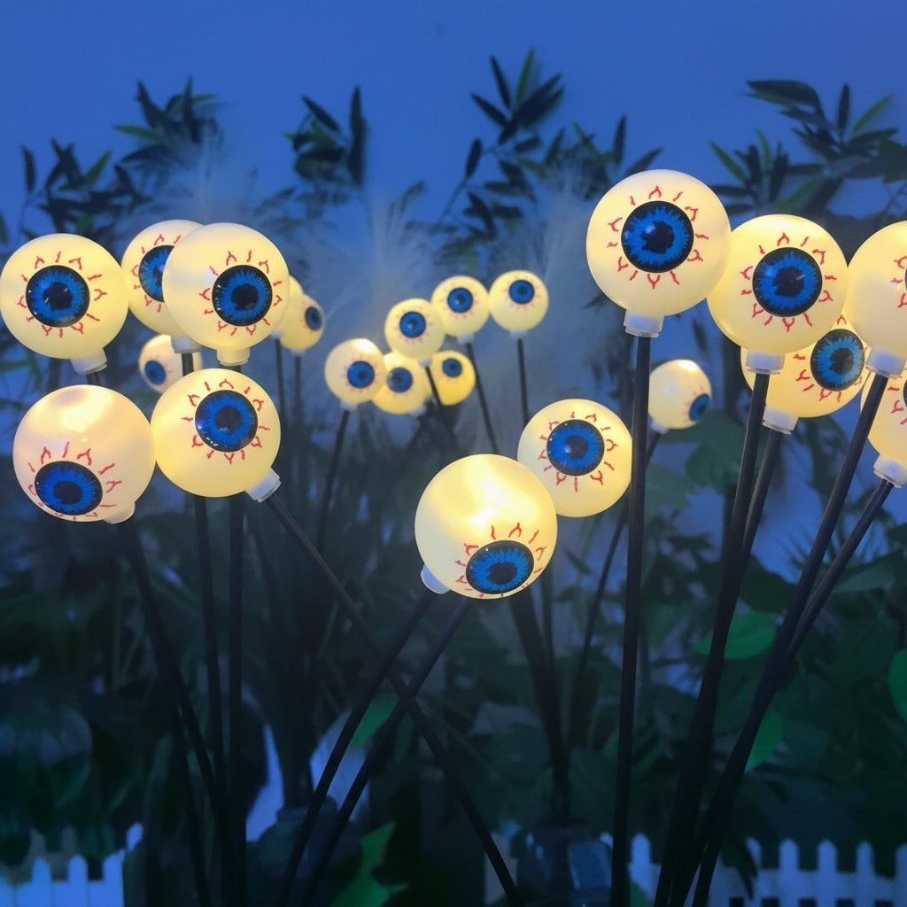 Thermabuild | Halloween Solar Pathway and Garden Lights with LED Eyeball Stakes for Outdoor Yard Decoration
