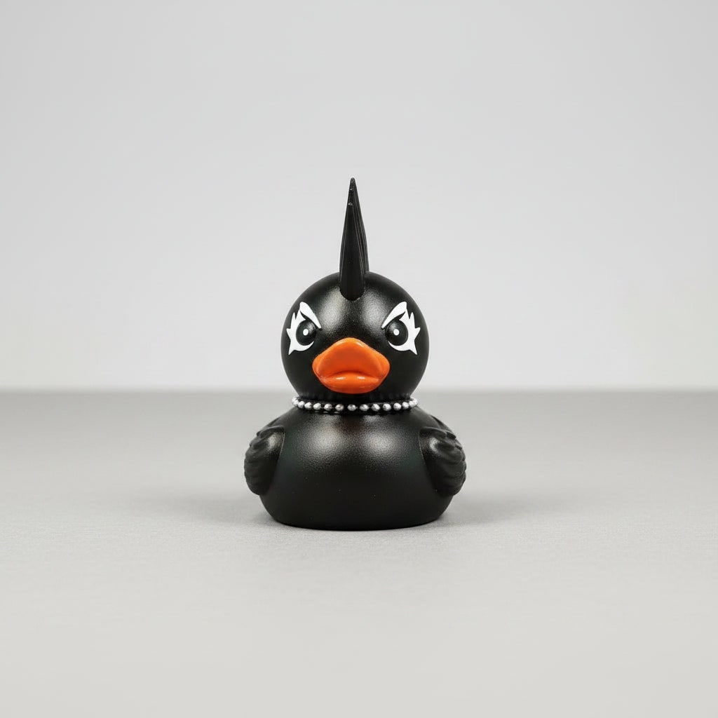 Thermabuild | Halloween Spooky Rubber Duck Squishy Bath Gothic Decoration Devil and Spiked Collar