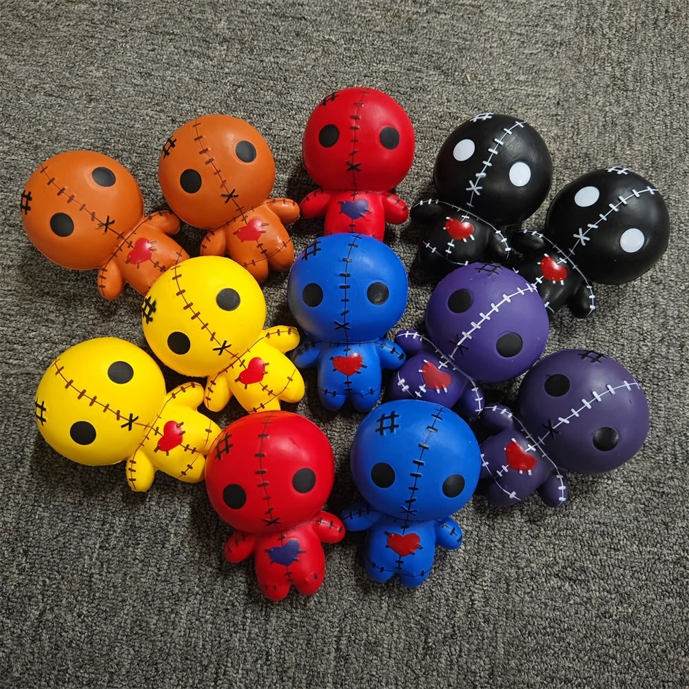 Thermabuild | Halloween Squishy Toy Slow Rising Voodoo Doll with Stitched Details for Stress Relief Party Favors