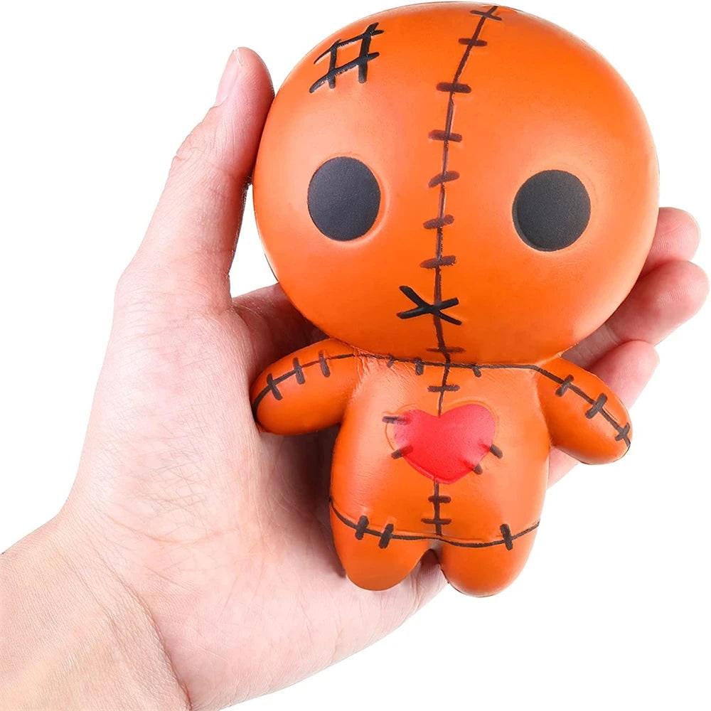 Thermabuild | Halloween Squishy Toy Slow Rising Voodoo Doll with Stitched Details for Stress Relief Party Favors
