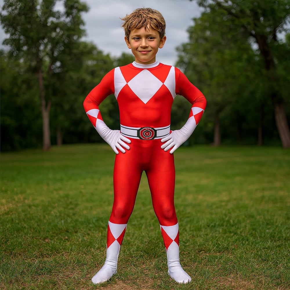 Thermabuild | Halloween Superhero Park Ranger Costume Jumpsuit with Mask