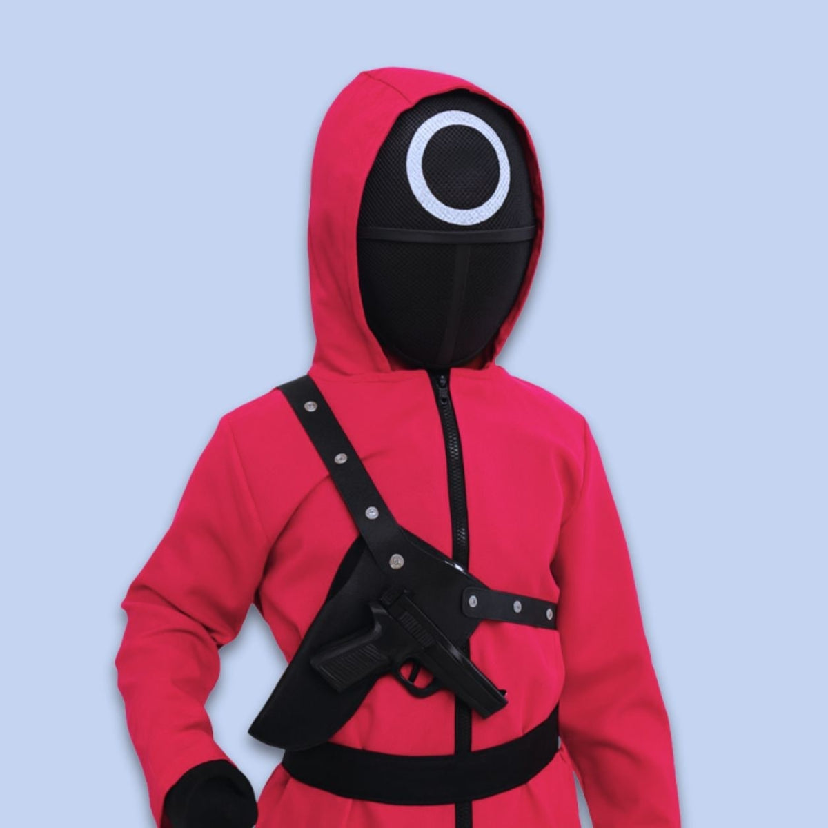 Thermabuild | Halloween survival game Costume Jumpsuit Outfit with Hooded Design Guard Mask and Belt
