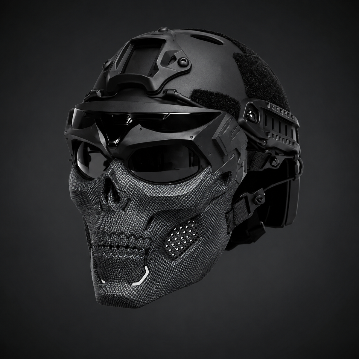Thermabuild | Halloween Tactical Skull Mask and Face with Protective Goggles for Cosplay Airsoft Paintball Party