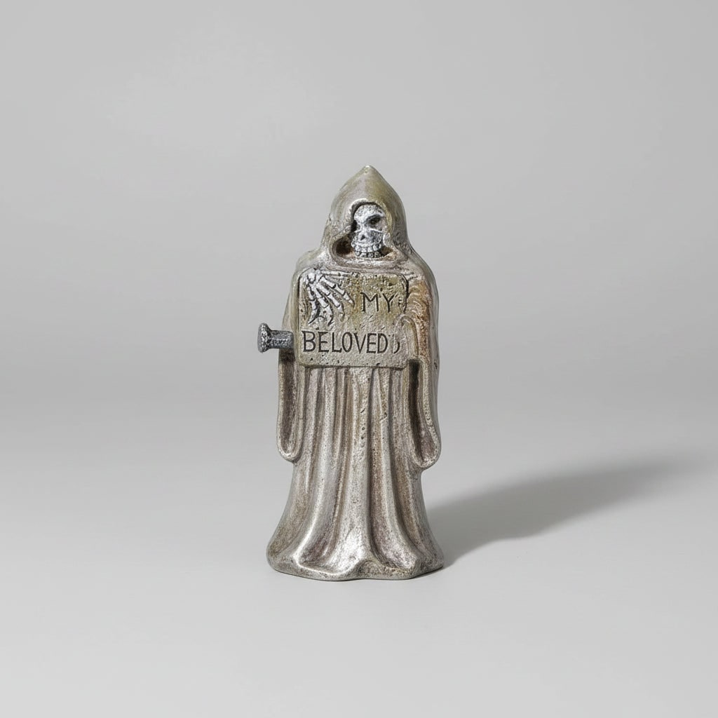 Thermabuild | Halloween Tombstones and Graveyard Decorations Resin 4-Piece Set for Party and Tabletop Display