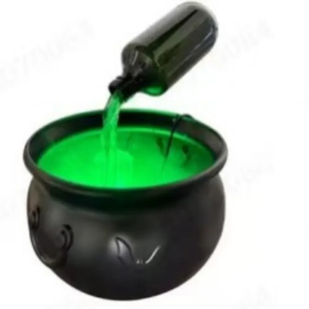 Thermabuild | Halloween Witch Cauldron Decoration Fog Machine LED Lights and Floating Bottle Prop