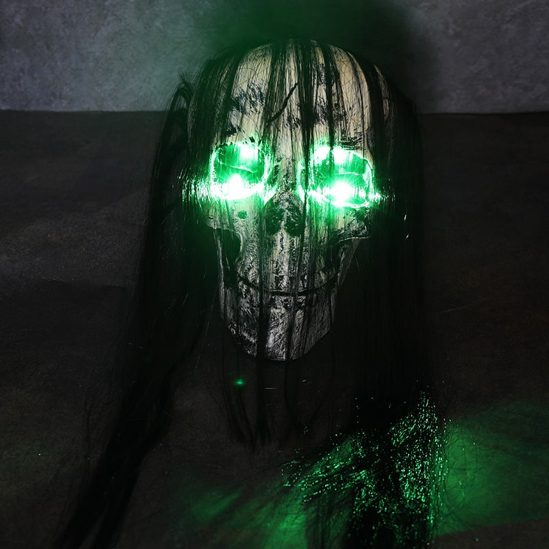 Thermabuild | Halloween Yard Decorations Skeleton Sign with Stakes LED Light Up Outdoor Prop Plant Support