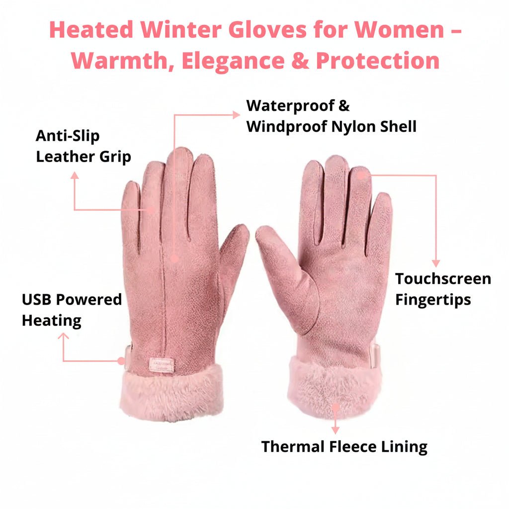 Thermabuild | Adjustable Heated Gloves for Women with Waterproof Protection