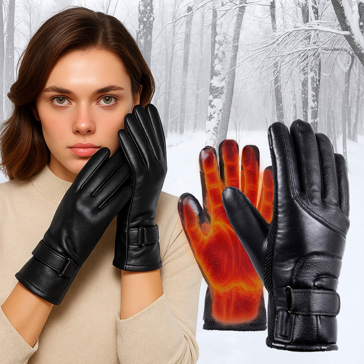 Thermabuild | Adjustable Heated Gloves for Women with Waterproof Protection
