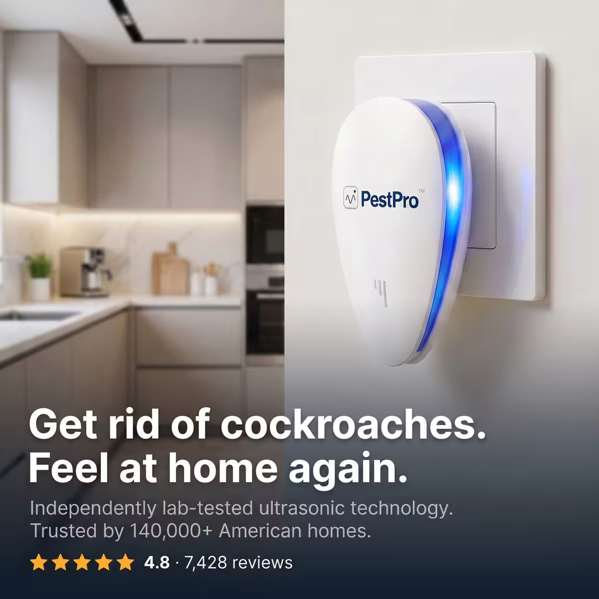 Thermabuild | Plug-In Ultrasonic Pest Repeller – Chemical-Free Variable Frequency Indoor Pest Deterrent