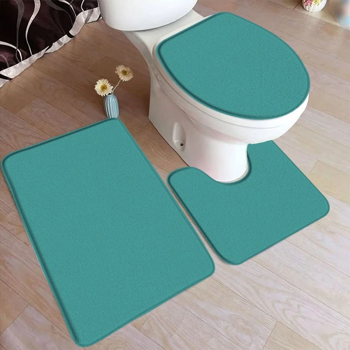 Thermabuild | 3-Piece Non-Slip Bathroom Mat Set for Comfort & Safety