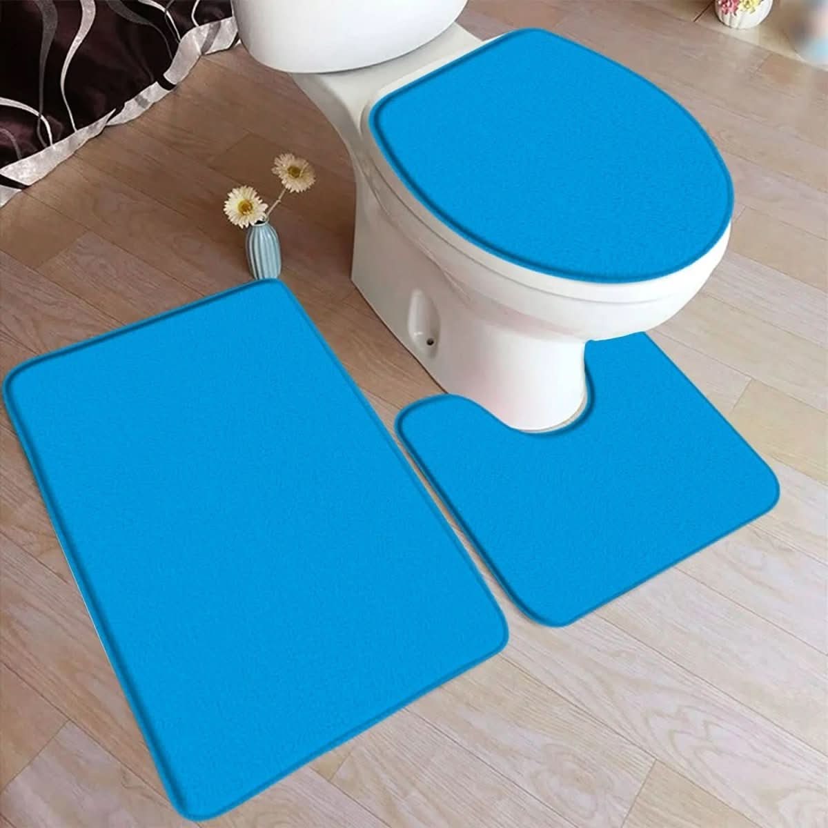 Thermabuild | 3-Piece Non-Slip Bathroom Mat Set for Comfort & Safety
