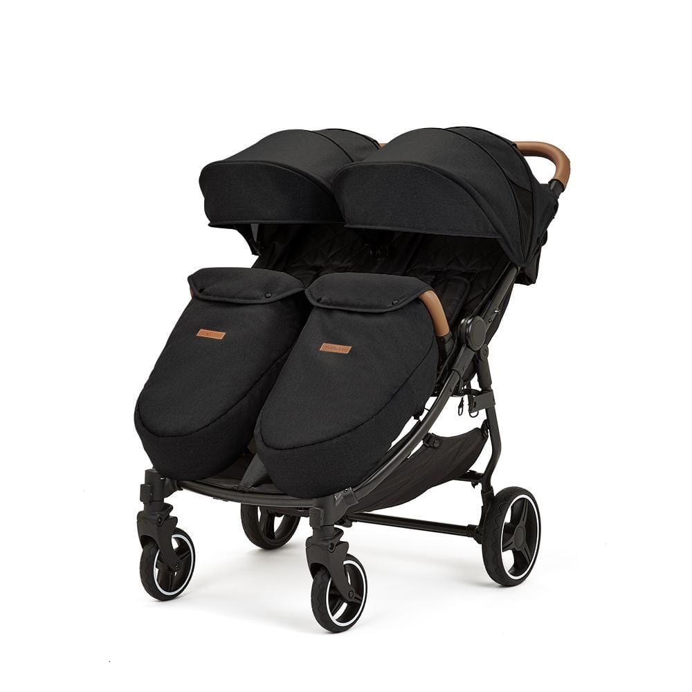 Ickle Bubba Venus Prime Double Stroller - Black Tan