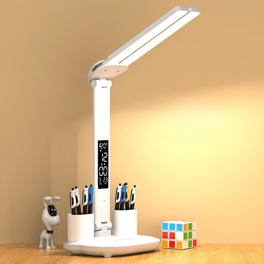 Thermabuild | Versatile Dual-Head LED Desk Lamp with Touch Sensor and USB Power