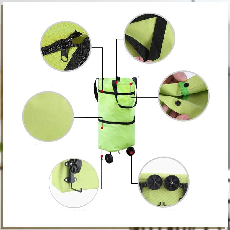 Thermabuild | 2-in-1 Foldable Shopping Bag with Wheels