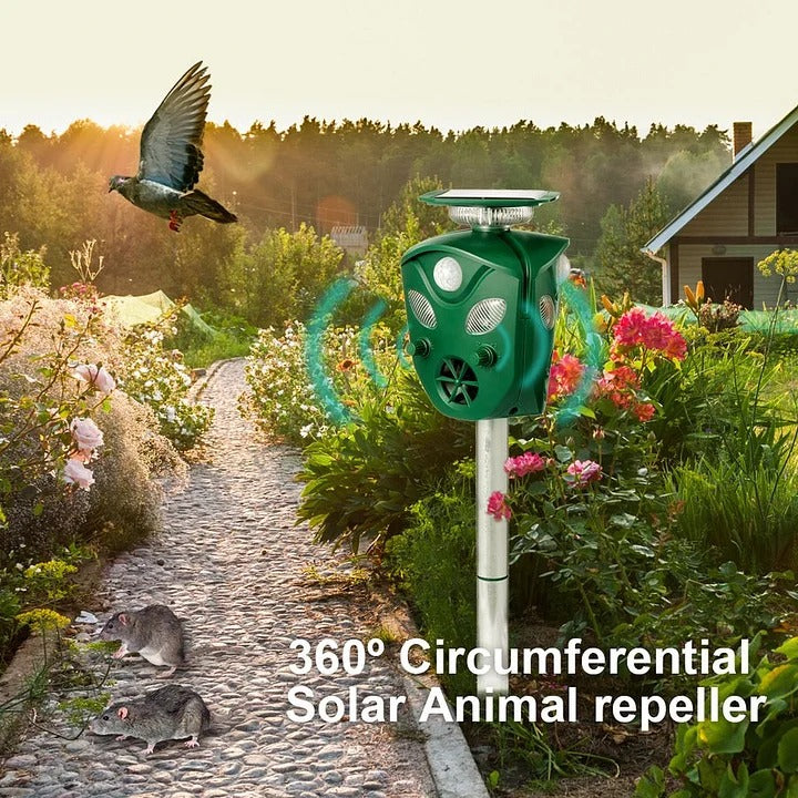 Thermabuild | 360° Solar Ultrasonic Animal Repeller