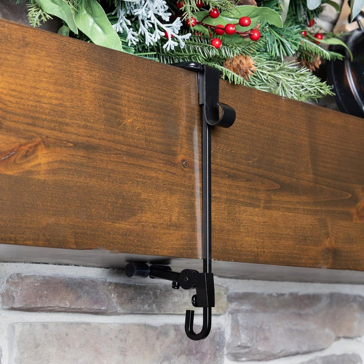 Thermabuild | Adjustable Fireplace Stocking and Garland Hanger Set