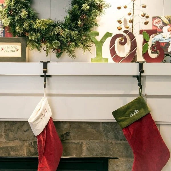 Thermabuild | Adjustable Fireplace Stocking and Garland Hanger Set