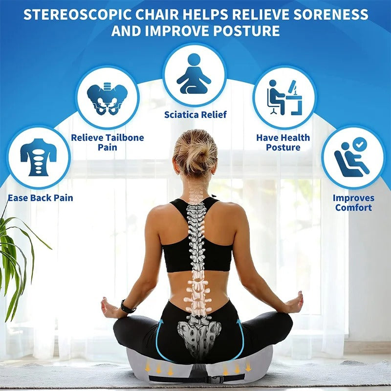 Thermabuild | Adjustable Memory Foam Sit Bone Relief Seat Cushion
