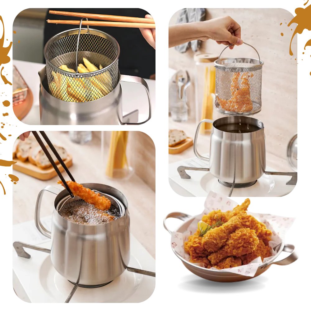 Thermabuild | 2-in-1 Stainless Steel Deep Frying Pot