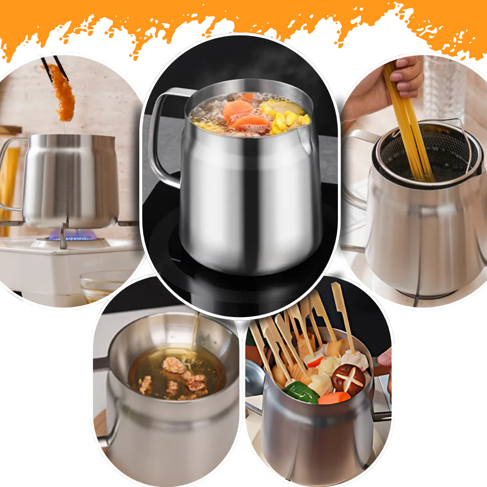 Thermabuild | 2-in-1 Stainless Steel Deep Frying Pot