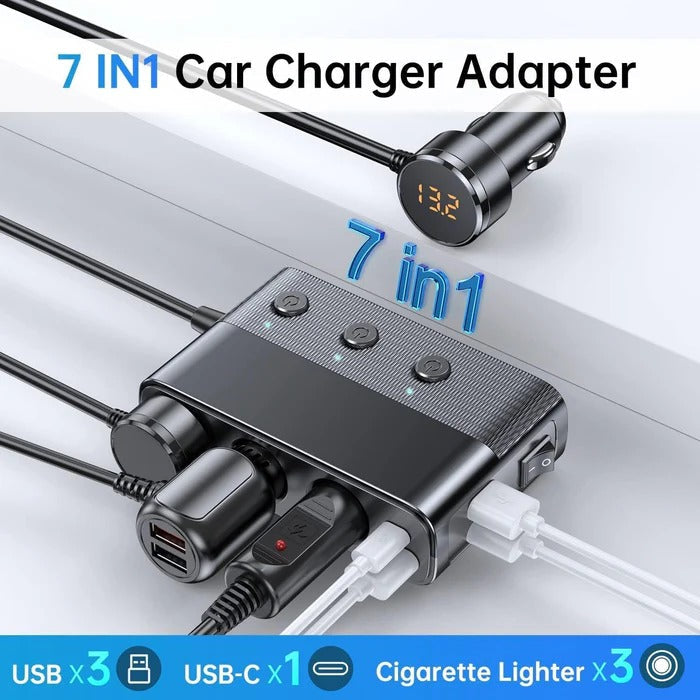 Thermabuild | 7-in-1 Car Cigarette Lighter Adapter
