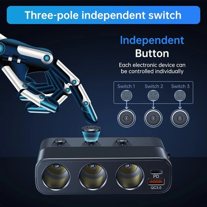 Thermabuild | 7-in-1 Car Cigarette Lighter Adapter