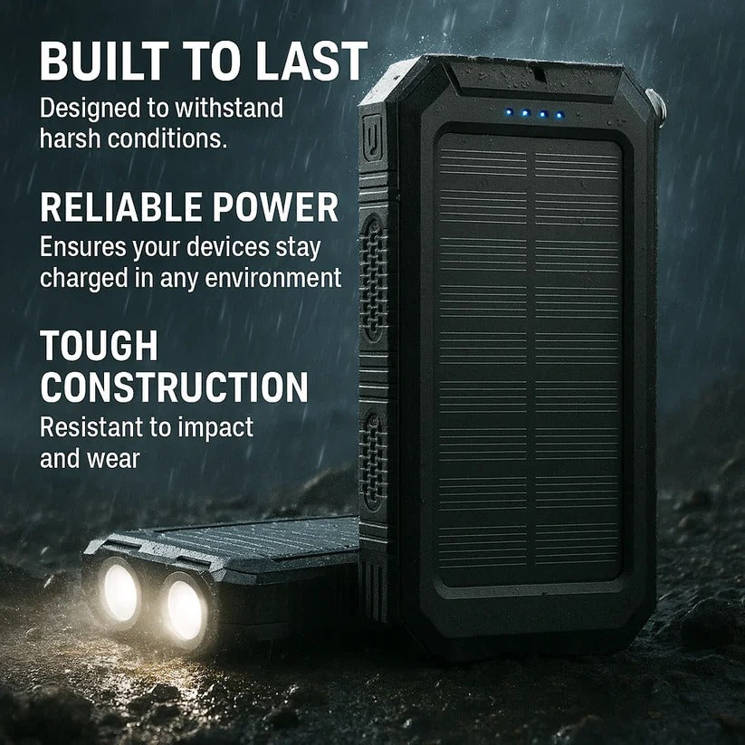 Thermabuild | 500000mAh Solar Charger Waterproof Power Bank External