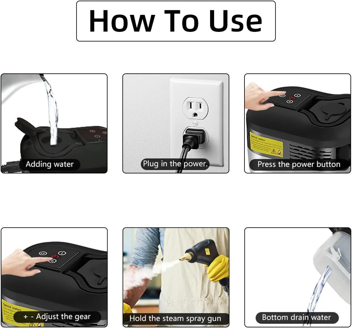 Thermabuild | 2500W High Pressure Steam Cleaner with Gloves