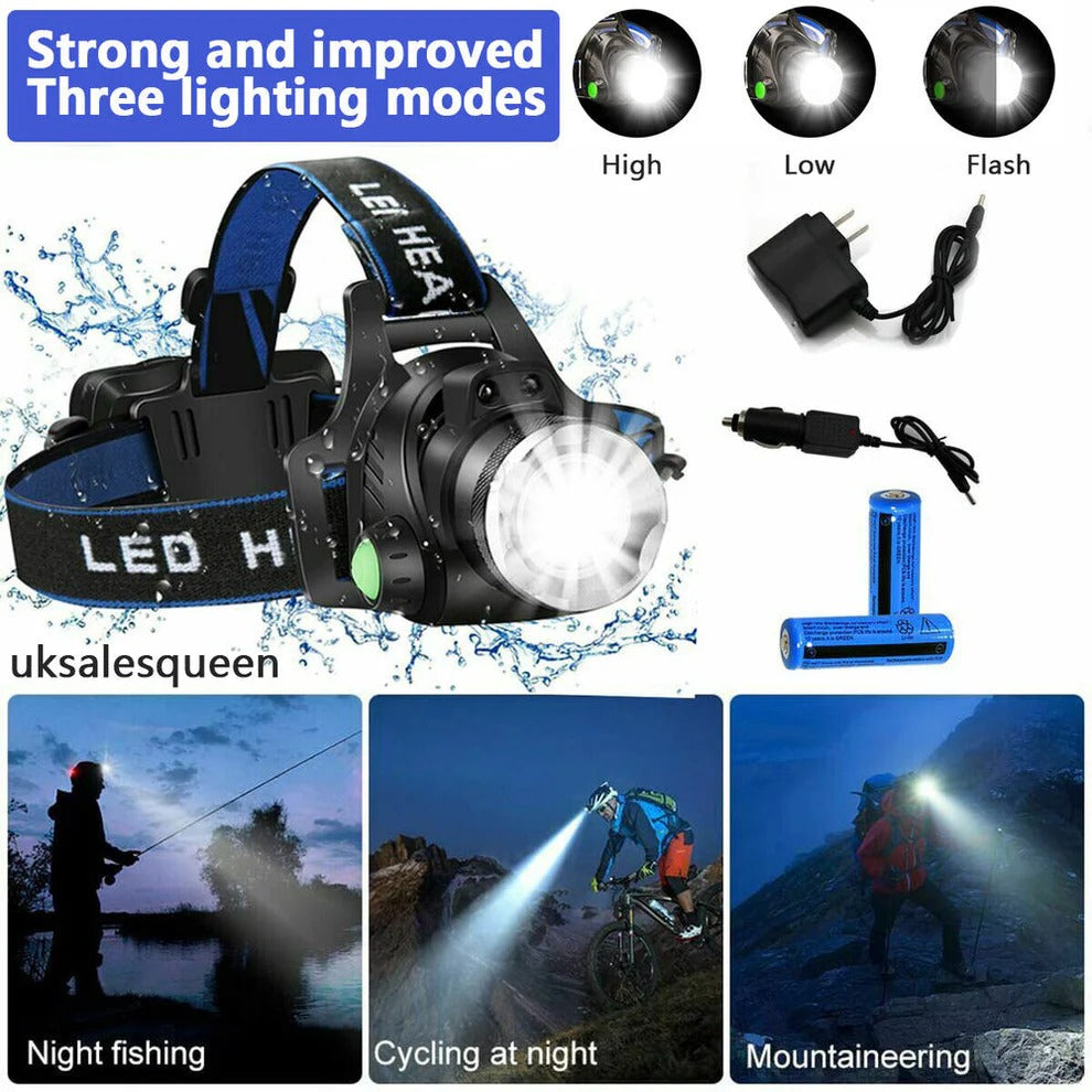 Thermabuild | 990000LM Rechargeable LED Headlamp