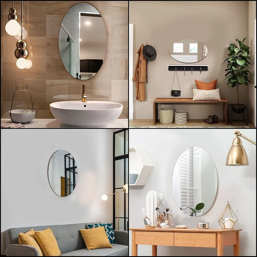 Thermabuild | Adhesive Mirror | Oval Shape