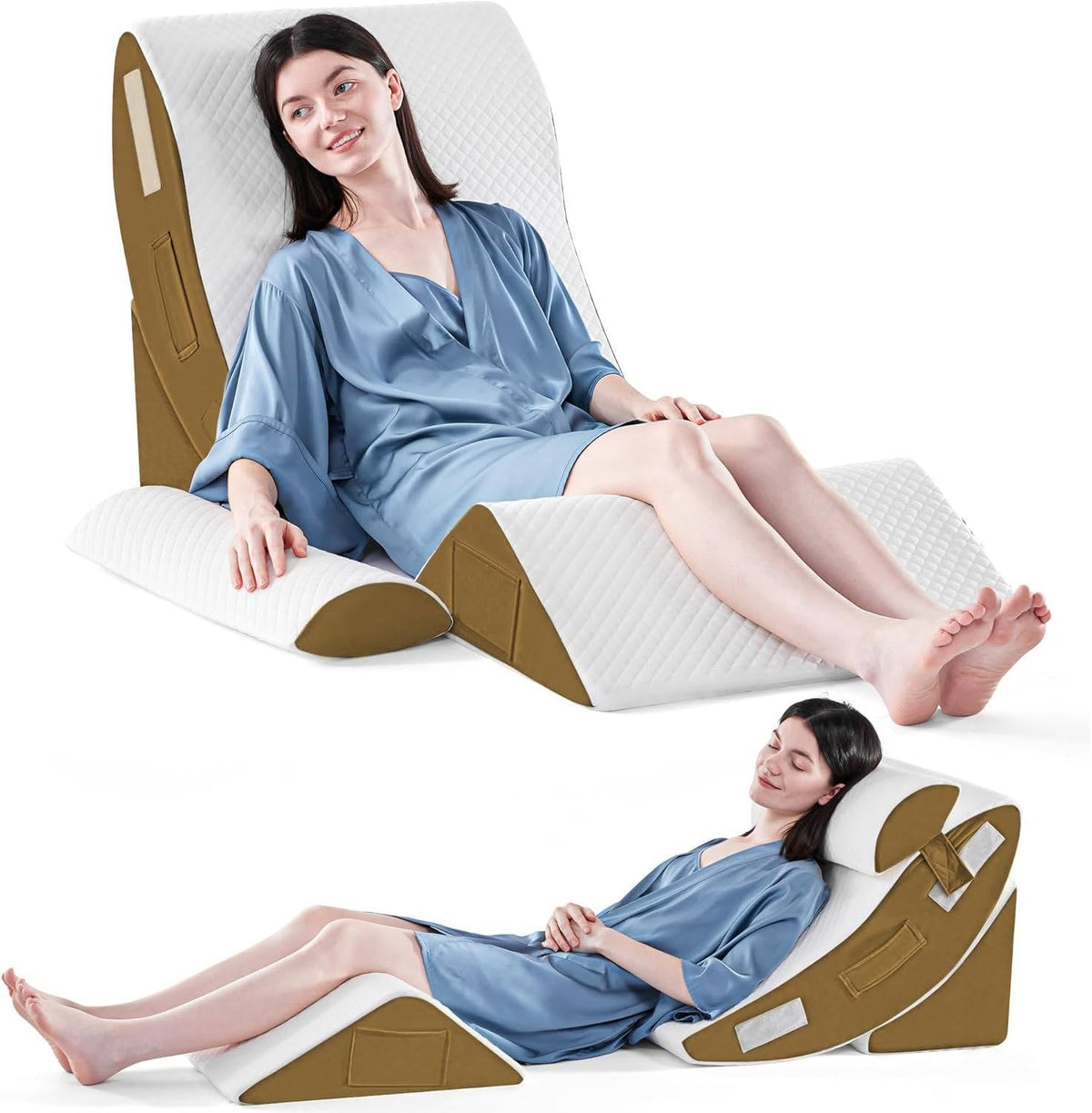 Thermabuild | 4Pcs Orthopedic Bed Wedge Pillow Set