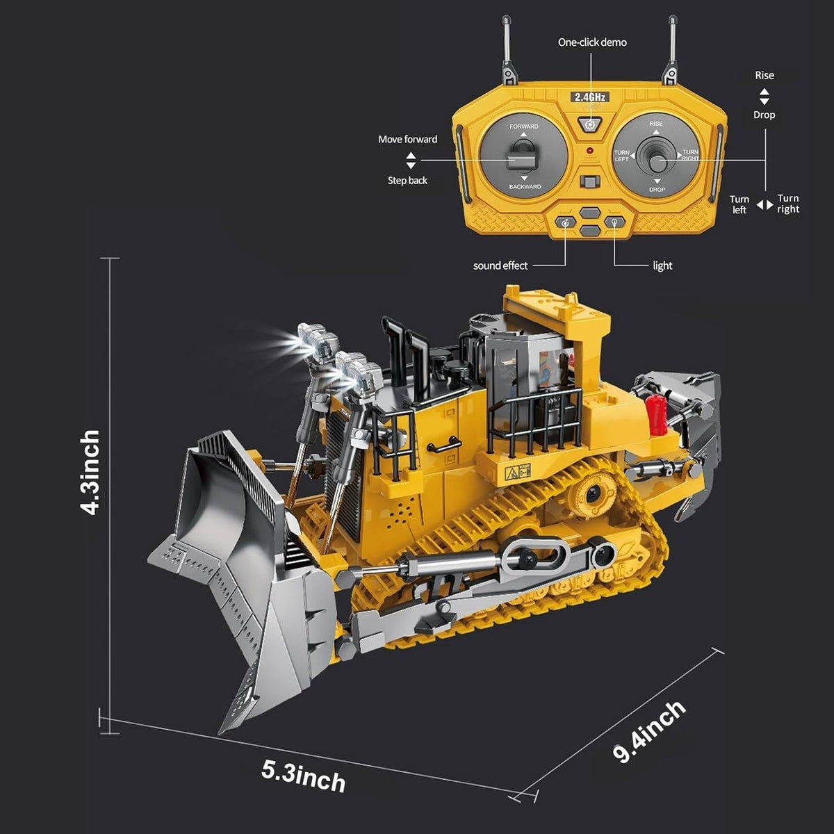 Thermabuild | 4WD Remote Control Excavator Bulldozer Dump