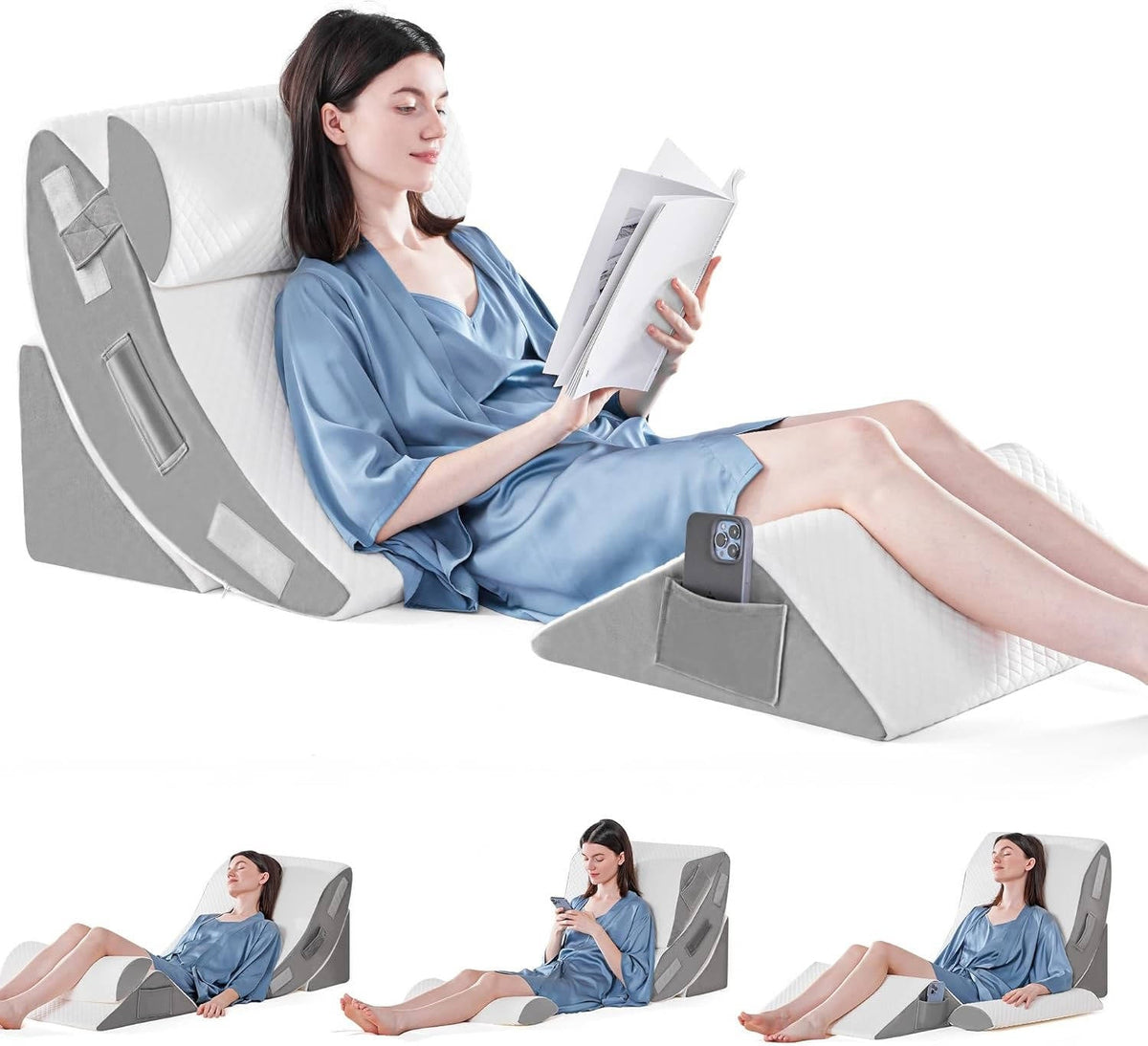 Thermabuild | 4Pcs Orthopedic Bed Wedge Pillow Set