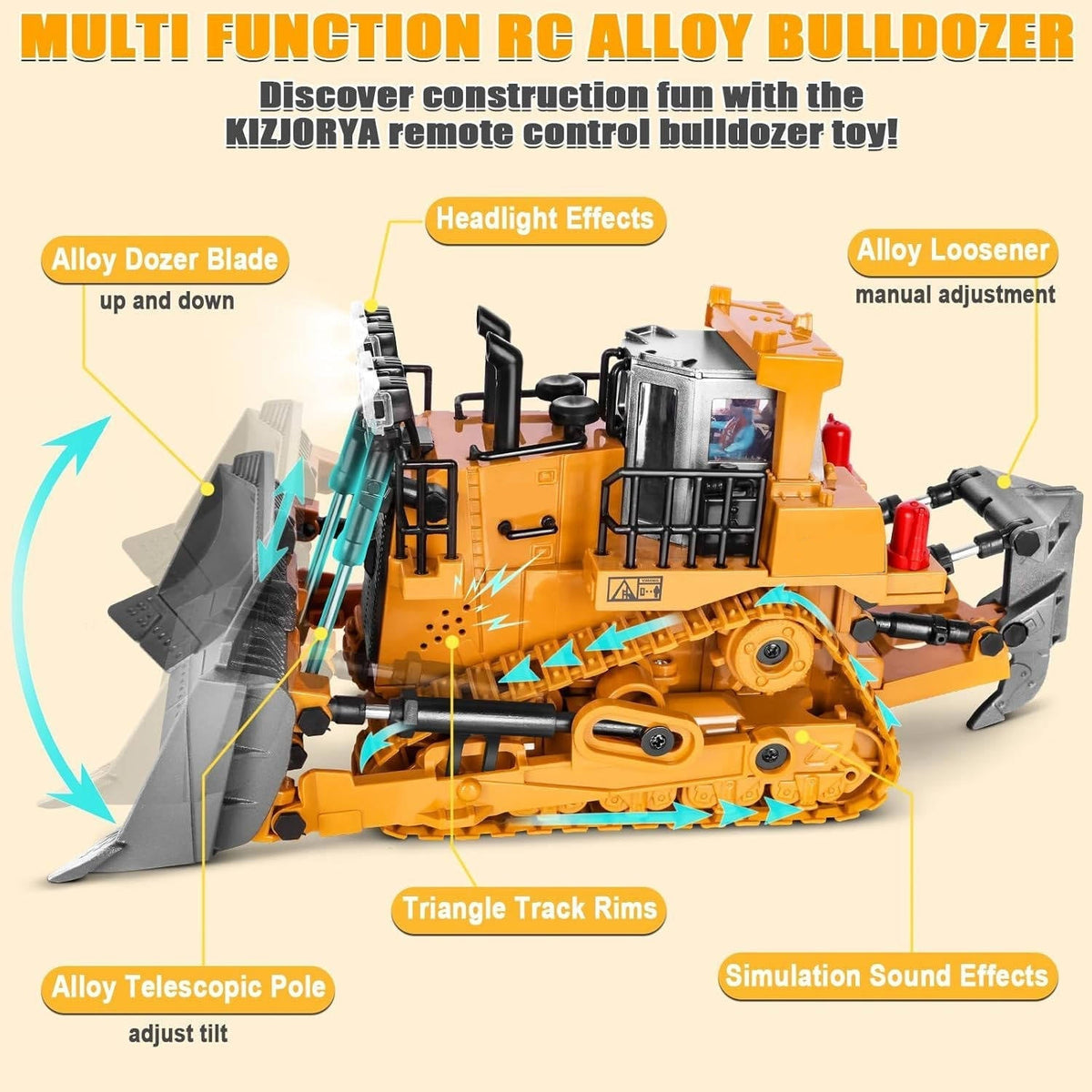 Thermabuild | 4WD Remote Control Excavator Bulldozer Dump