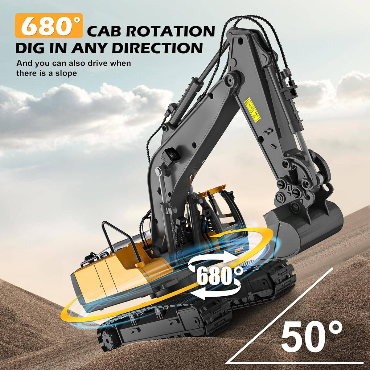 Thermabuild | 4WD Remote Control Excavator Bulldozer Dump