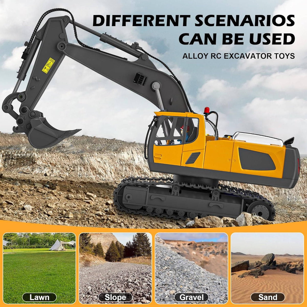 Thermabuild | 4WD Remote Control Excavator Bulldozer Dump