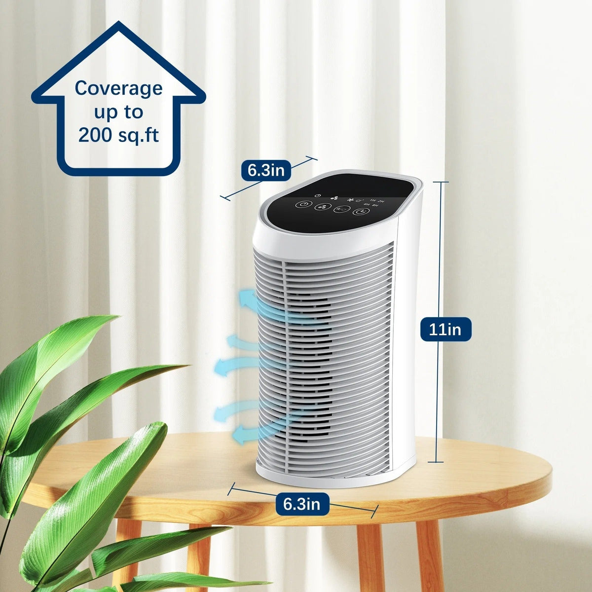Thermabuild | Air Purifier HEPA Filter For Indoor 200 Square - 99.9% Removal