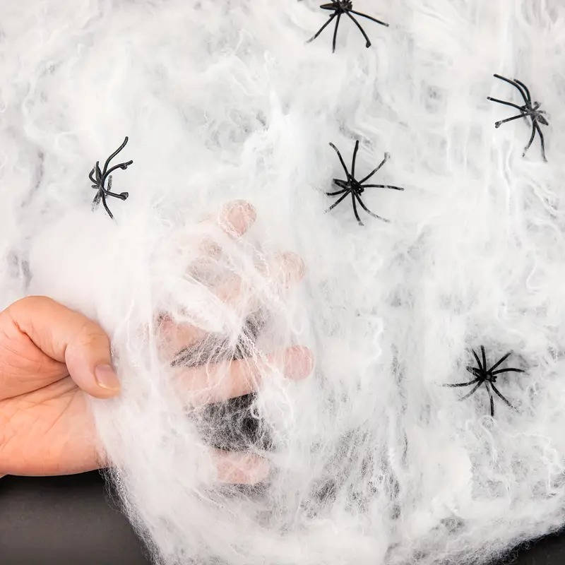 Thermabuild | 200 Sqft Spider Webs Halloween Door Decorations With Fake Spiders