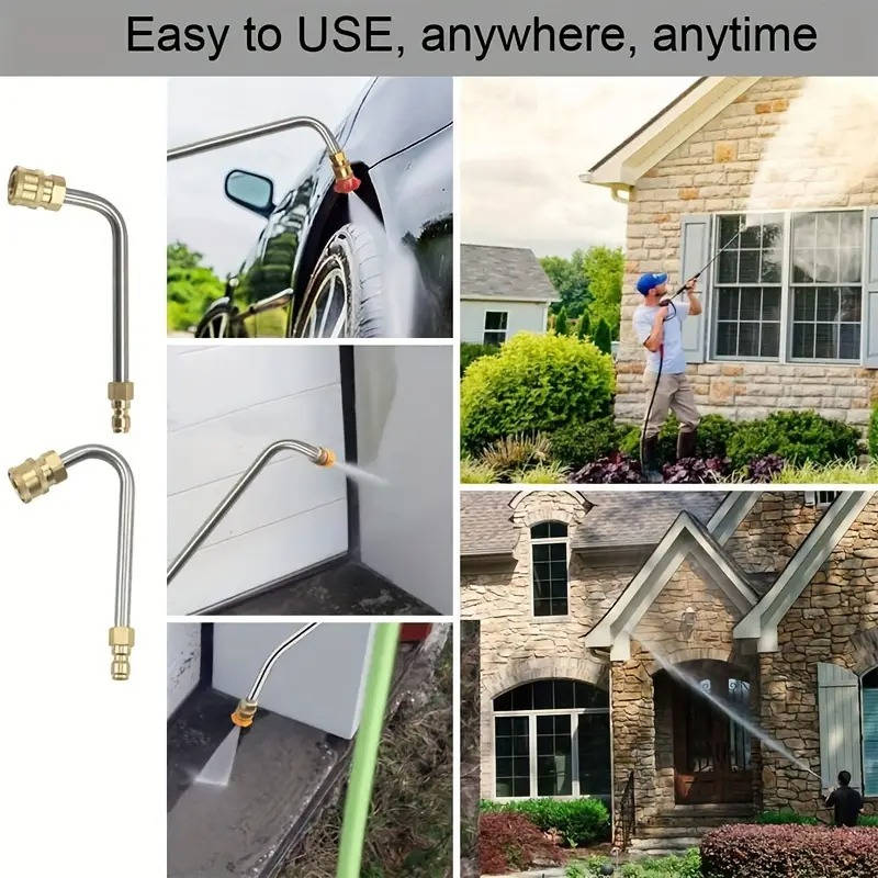 Thermabuild | 4000 PSI Telescoping High Pressure Power Washer Extension Wands For Gutter & Roof Drainage & Walls Cleaning