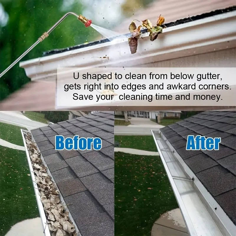 Thermabuild | 4000 PSI Telescoping High Pressure Power Washer Extension Wands For Gutter & Roof Drainage & Walls Cleaning