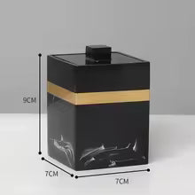 Thermabuild | Elegant Black Marble Accent Tray for Luxury Bathroom Decor