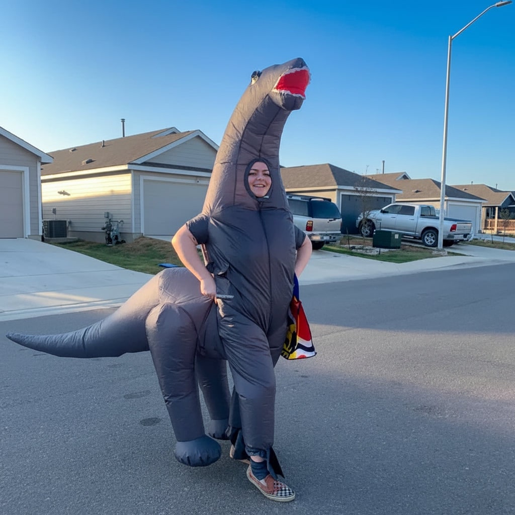 Thermabuild | Inflatable Dinosaur Costume Suit and Halloween Party