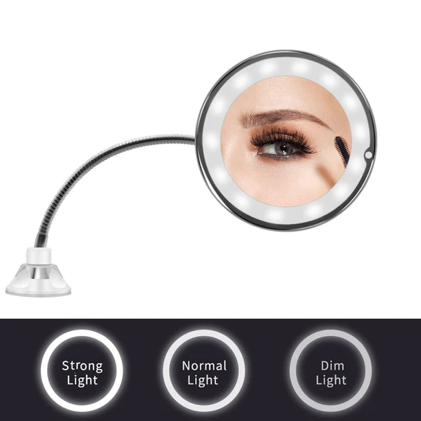 Thermabuild | 10X Magnifying LED Lighted Flexible Mirror