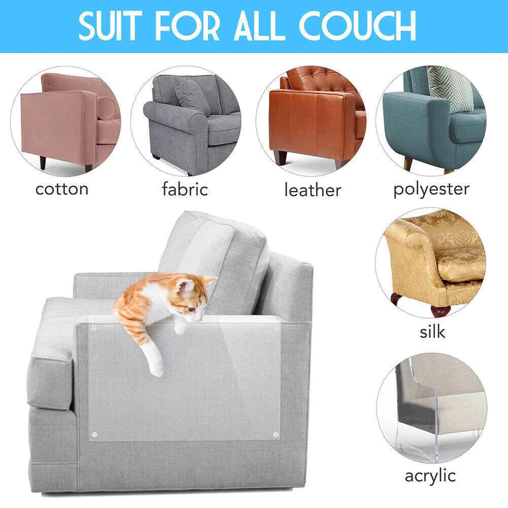 Thermabuild | 8PC Cat Scratch Furniture Protector Guards Anti-Scratch Couch Protector Pads
