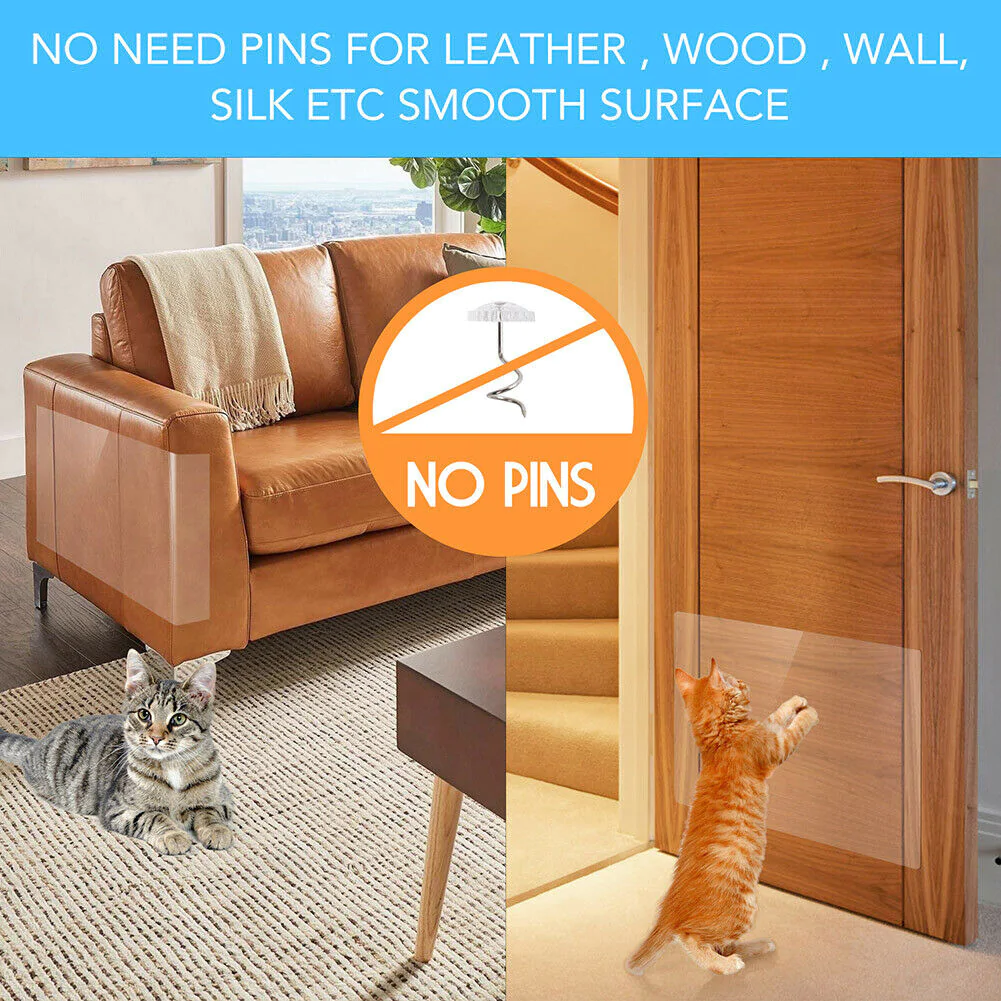 Thermabuild | 8PC Cat Scratch Furniture Protector Guards Anti-Scratch Couch Protector Pads